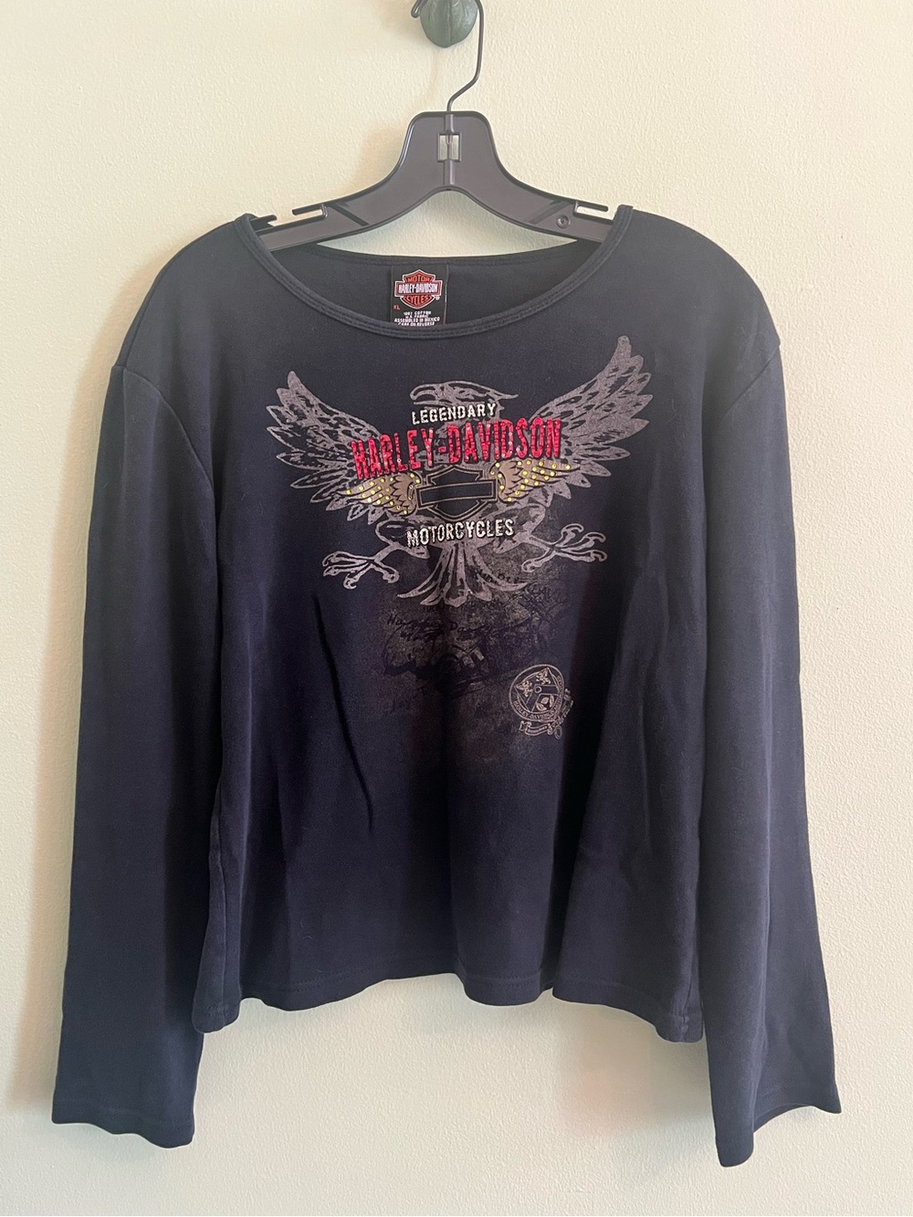Harley-Davidson Black Long Sleeve Graphic Tee mid-2000’s, XL